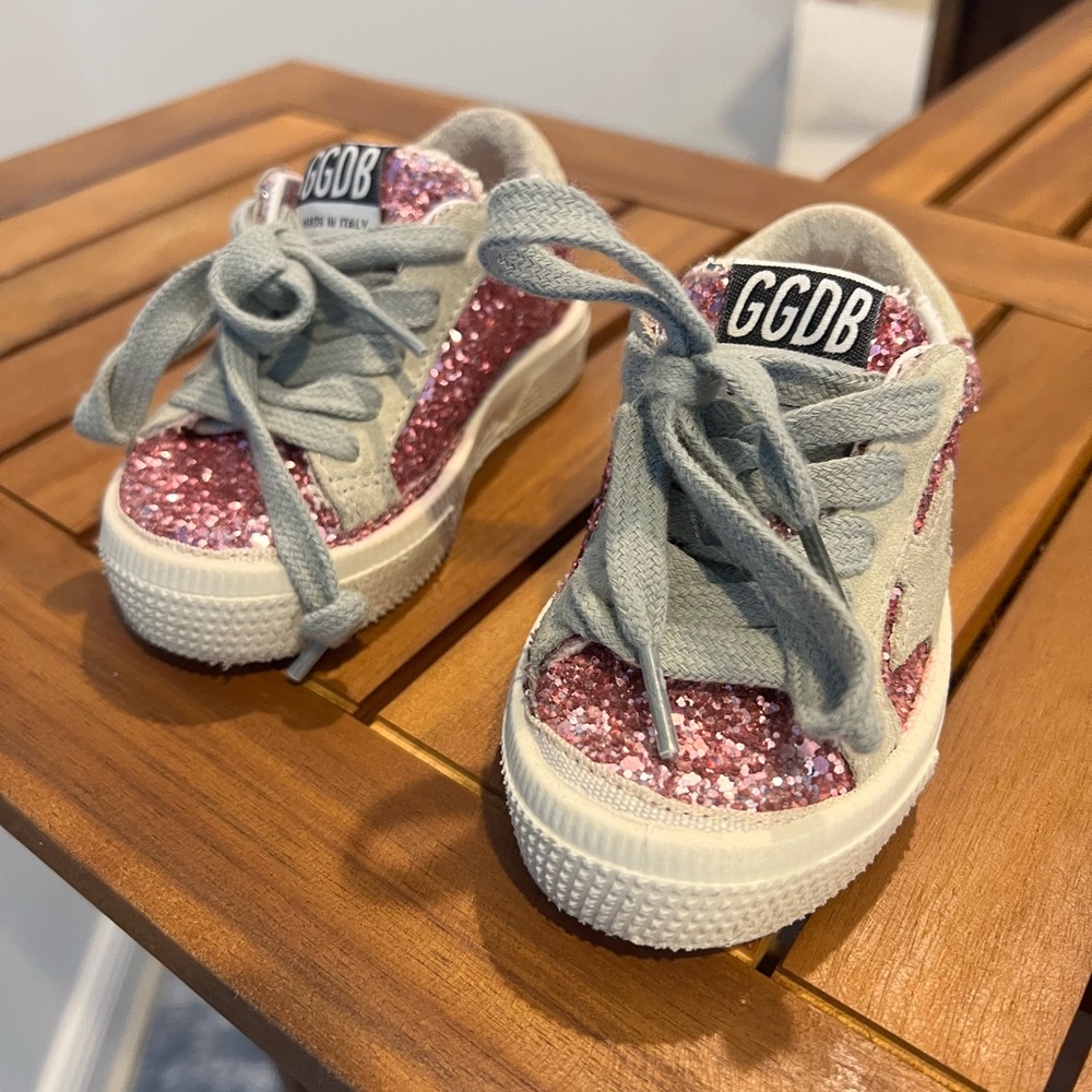 Golden Goose size 20/4T Pink Glitter Sneakers